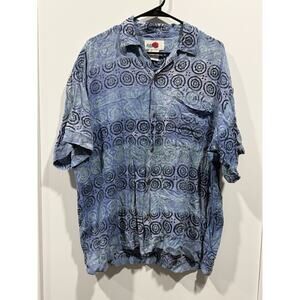 Tropical Gears Attitude Hawaiian Shirt Soft Button Down Beach Summer Cruise Lg